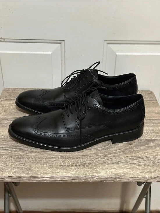 Cole Haan ME Wing Oxford Shoes Mens Size 13 Black Wingtip C34262