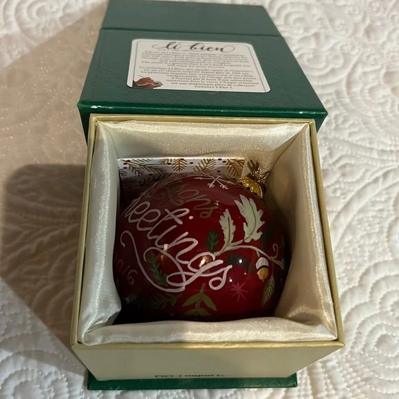 Pier 1 Li Bien Season’s Greetings 2016 ornament‎