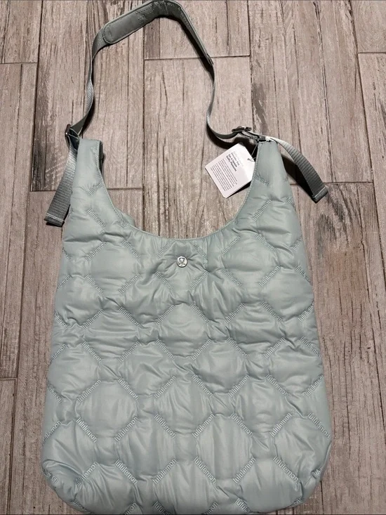 lululemon athletica Quilted Sage Green Hobo Bag