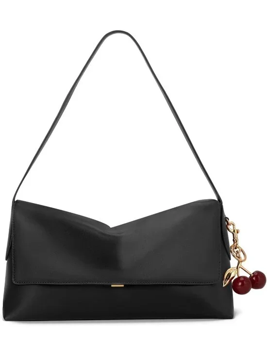 Vintage Large Faux Leather Hobo Bag for Women - Stylish Cherry Shoulder Handbag