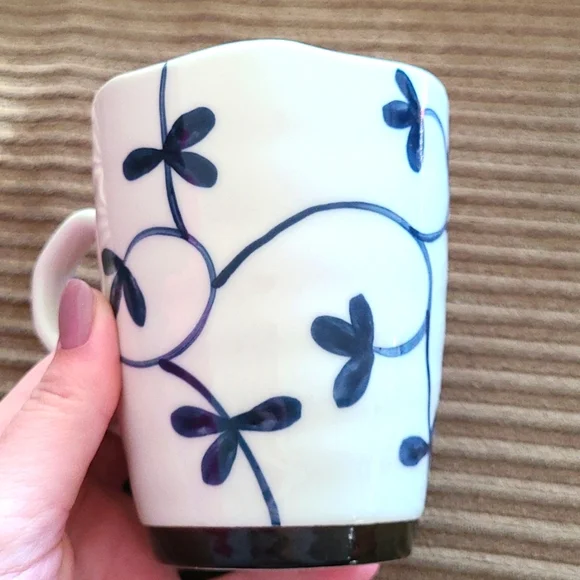Pier 1 Imports Floral Painted coffee mug