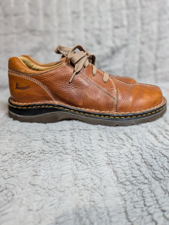 Dr. Martens Men's Brown Leather Casual Lace-Up Shoe Men Size 10