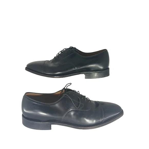 Johnston & Murphy Cap Toe Oxford 13 B Black Leather Dress Shoes 22 02981