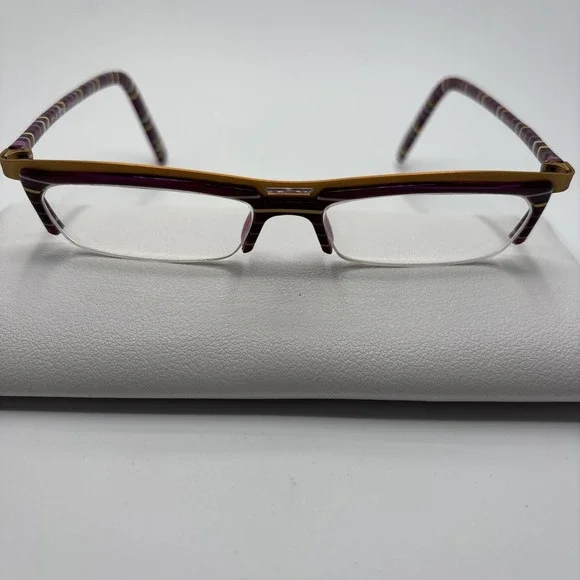 La Matta Italy ANCJEMO COL.3 51-16-135 Purple/Gold Eyeglasses Frame #D171