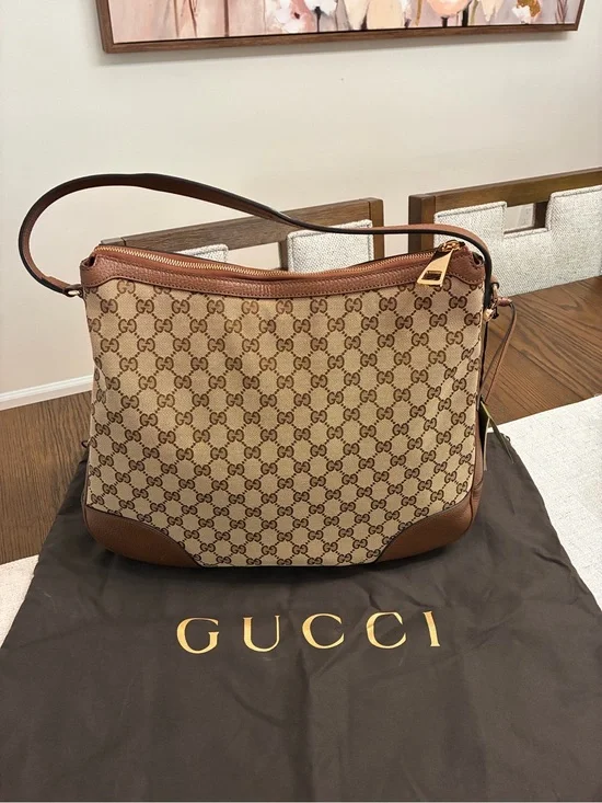 Gucci Soft GG Monogram Large Margaux Hobo Brown