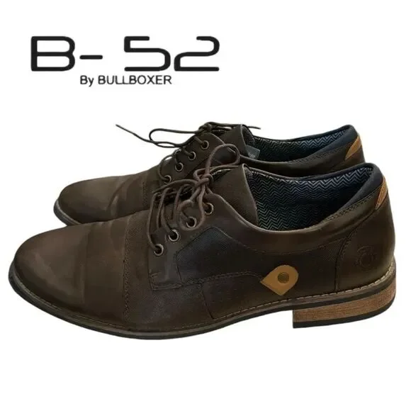 Bullboxer B-52 Men's Devon Brown Lace Dress Shoes 11