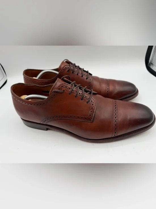 Allen Edmonds 6th Avenue Ave Lace Up Dress Shoe Chili Brown Leather Mens 11.5 D