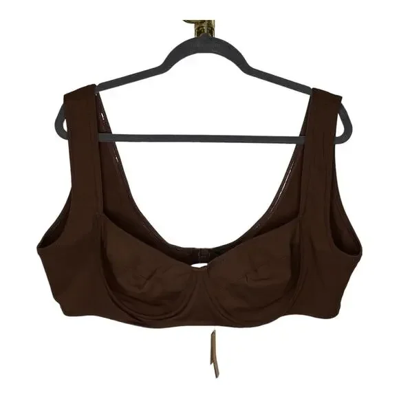 Skims Plunge Longline Swimwear Bralette Wireless Resortwear Everyday Summer 4X