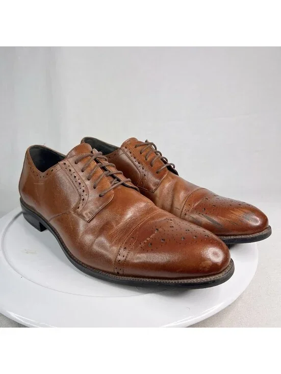 Stacy Adams Granville Perforated Cap-Toe Oxfords Men’s Size 15M