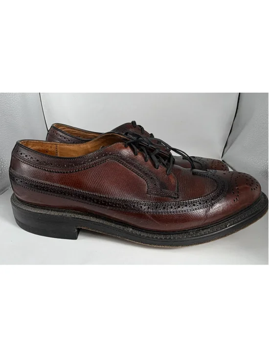 Stuart Holmes Wing Tip Shoes Leather Full Brogue Oxford Dress Brown Mens 8.5
