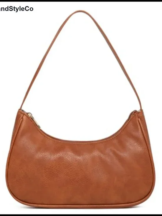 Afashor Vegan Leather Hobo Shoulder Bag Sling Tote Zipper Closure