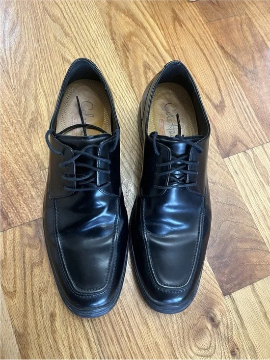 Cole Haan shoes men US 8 Black Leather Lace-Up Derbys