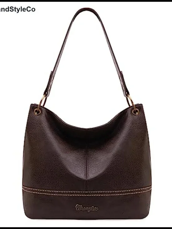 Vegan Leather Hobo Bag Top Handle Shoulder Purse Large