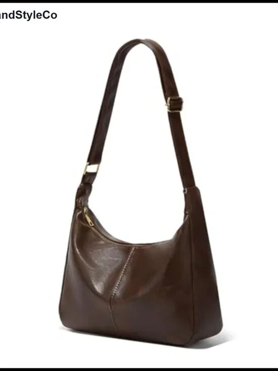 Slouchy Hobo Bag PU Leather Shoulder Crossbody Purse Adjustable Strap