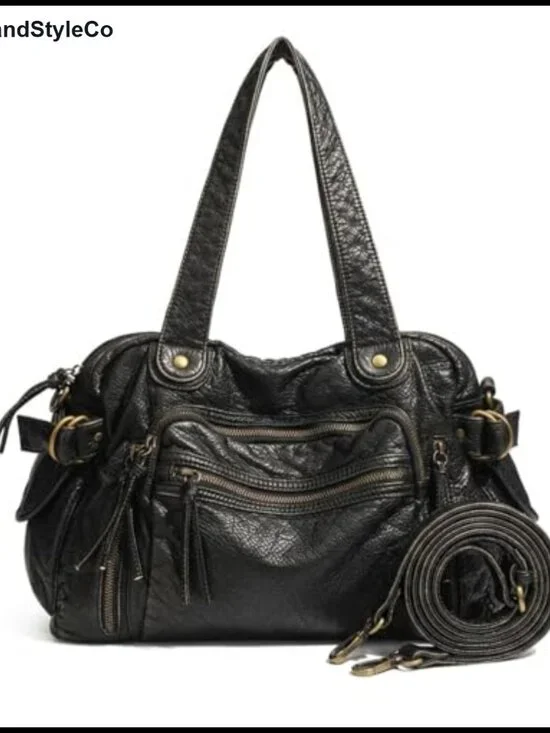 Large Hobo Bag PU Leather Tote Crossbody Shoulder Purse Travel Work Y2K