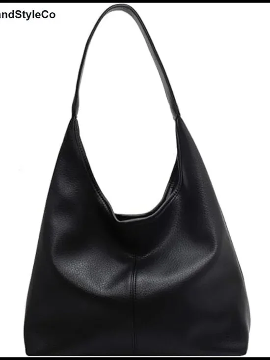 Hobo Bag for Women Soft PU Leather Shoulder Purse 2pcs Work Tote