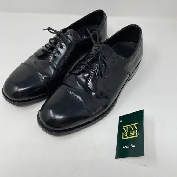 Nunn Bush Dress Flex Black Oxfords Size 9 1/2