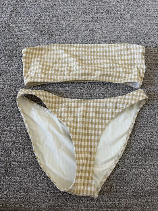 Triangl Gingham Bikini Bottoms - Classic Check Swimwear