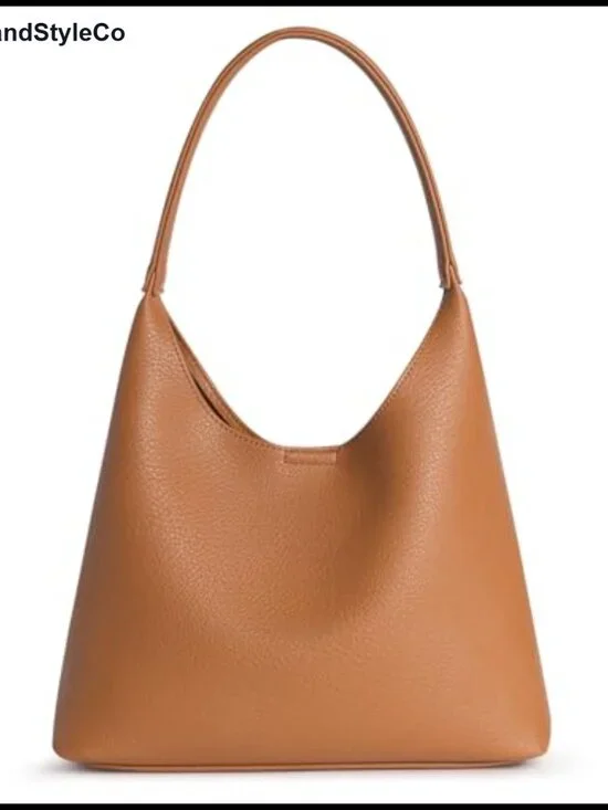 Small Slouchy Hobo Shoulder Bag Vegan Leather Everyday Purse