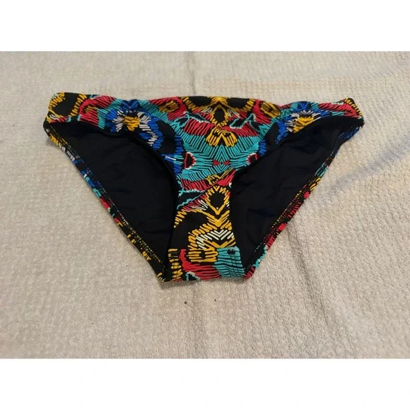 L*Space Bikini Bottom Large Full Cut Tribal Geometric Print Multicolor Swimwear