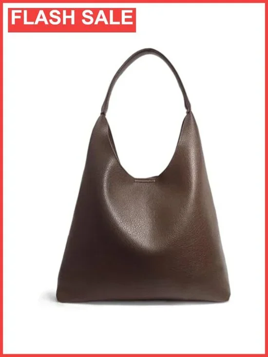 Vegan PU Leather Slouchy Hobo Shoulder Bag Tote for Work Travel