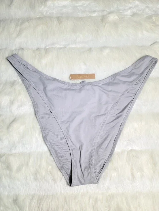 SKIMS Swim Cheeky Tanga Bottom Grey Chrome Women 4X NEW