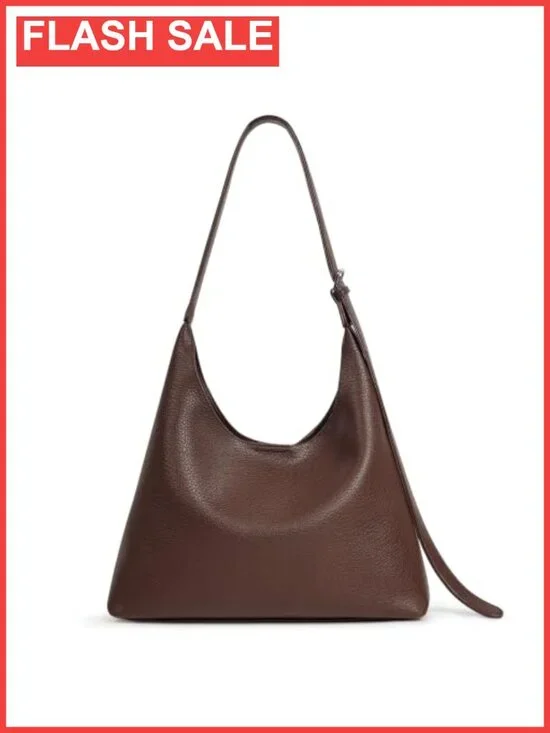 Large Slouchy Hobo Shoulder Bag Soft Vegan Leather Fits 13.6
