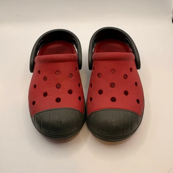 Baby Crocs Water Shoes Red‎ Gray C8