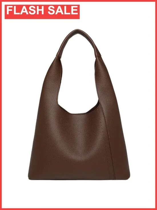 Slouchy Hobo Tote Bag Retro PU Leather Shoulder Handbag Large 2pc