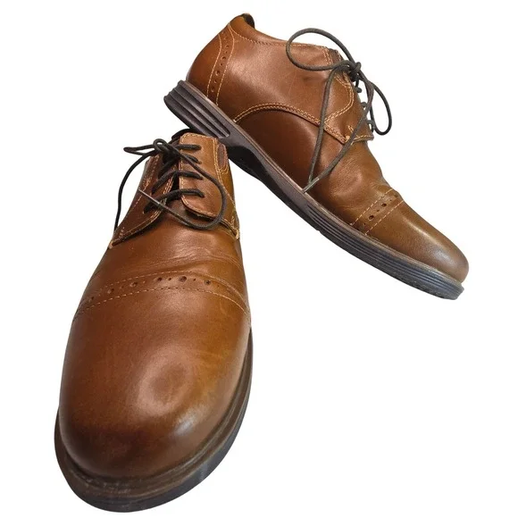 Nunn Bush Leather Cap Toe Oxford Dress Shoes Mens Sz 8 M Comfort Gel Casual 8M
