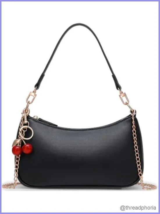 PU Leather Hobo Shoulder Bag Crossbody Purse Removable Chain Strap