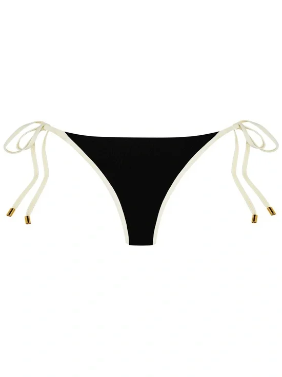 ✨New Monday Swimwear Le Marais Bikini Bottom - Black/Ivory - Medium