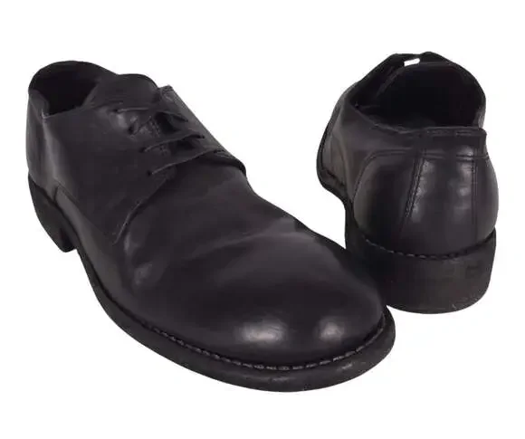 Guidi 792V Classic Horse Derby Shoes US 7 EU 40 Mens Black Leather
