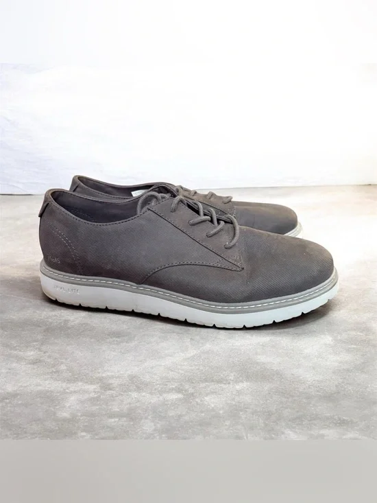 TOMS Navi Trvl Lite Oxford Shoes Men's Size 12 Grey Lace Up Low Top