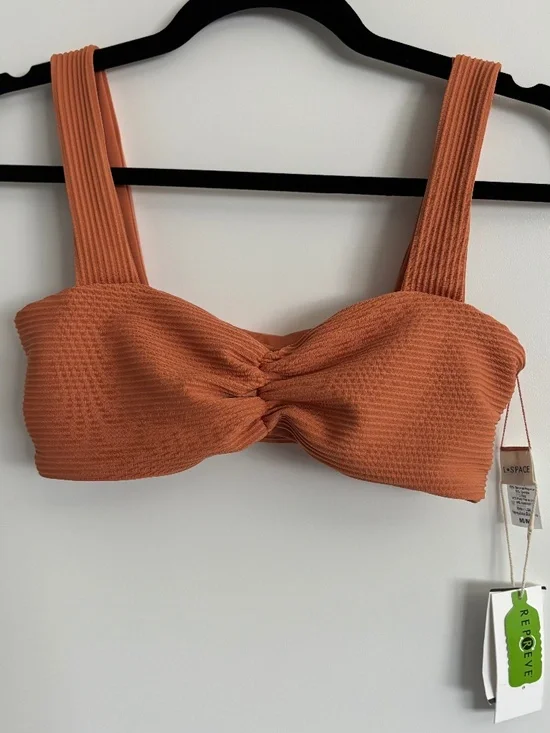 L*Space Swimwear Bikini Top Orange Med Beach Swim Vacation Travel Swimsuit Top