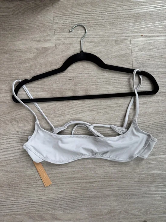 NWT SKIMS Chrome Micro Bikini Swim Top - Stylish Bikini Bralette