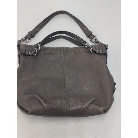 Coach Madison Brook Hobo Bag Taupe Silver 14142M Soft Leather No Crossbody Strap