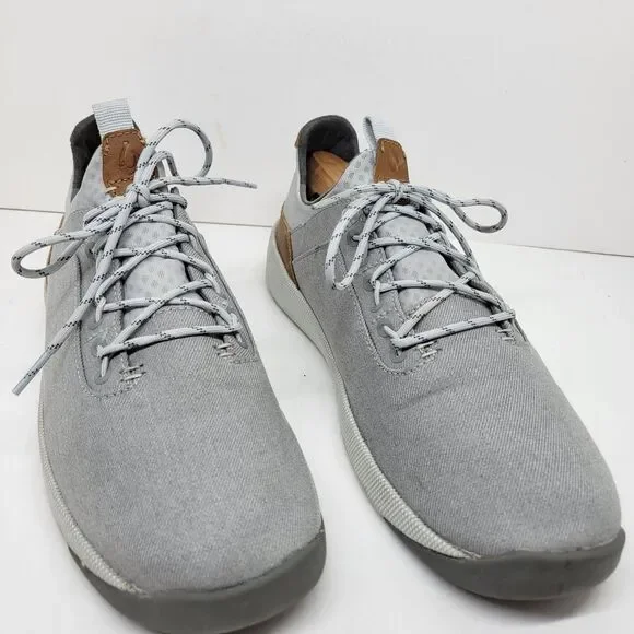 Olukai Nanea Li 10485 Mens Gray Canvas Comfort Sneakers Size US 10 EUR 43