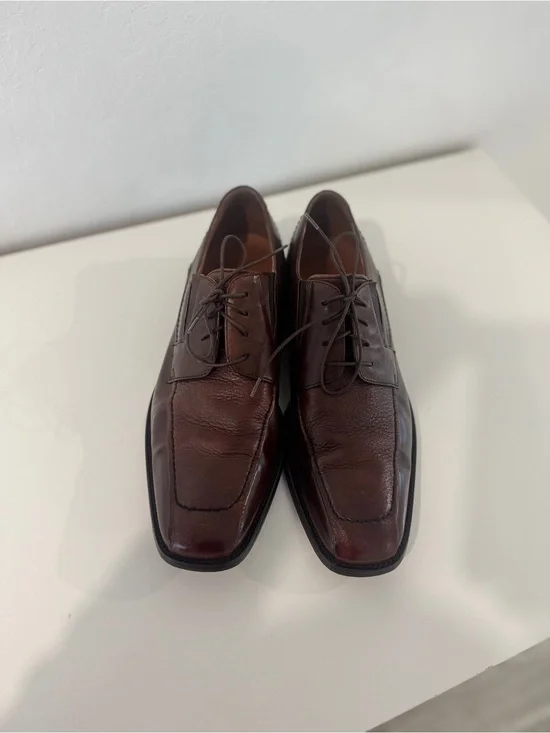 Men's Leather Derby Shoes in Rich Brown