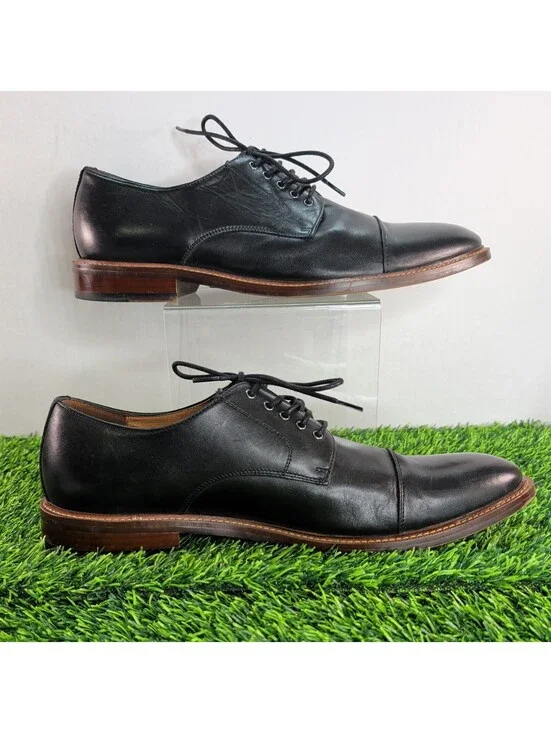 BLAKE MCKAY T9 BLACK LEATHER CAP TOE OXFORD SHOES MEN'S SIZE 11 LACE UP