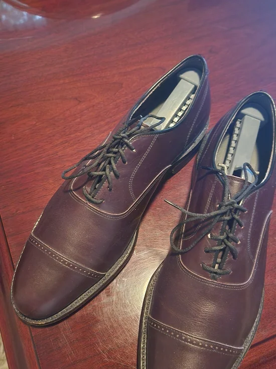 FootJoy Men's Cap-Toe Oxfords in Burgundy