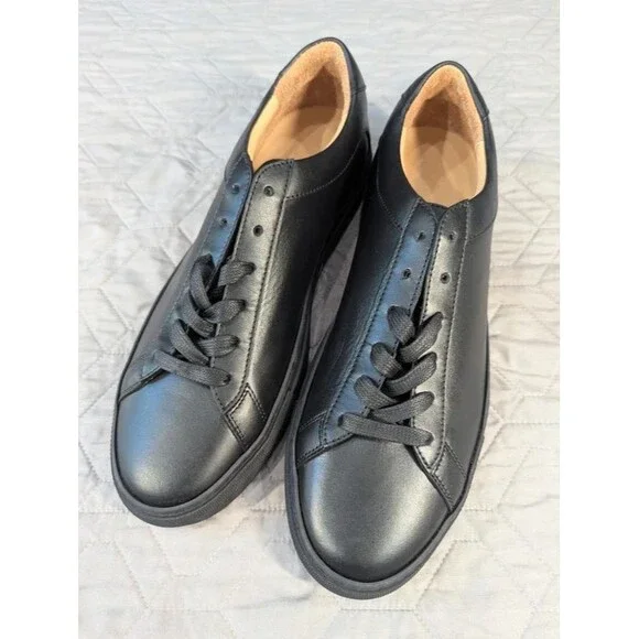 Koio Capri Men's Black Leather Low Top Sneakers Size 10 EU 43 Italy