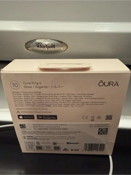 Oura Ring 4 Silver Boxed — Size 10