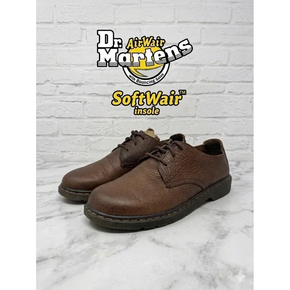 Dr Martens‎ Elsfield Brown Leather Oxford Shoes Mens 12 SoftWair Insole 22631220
