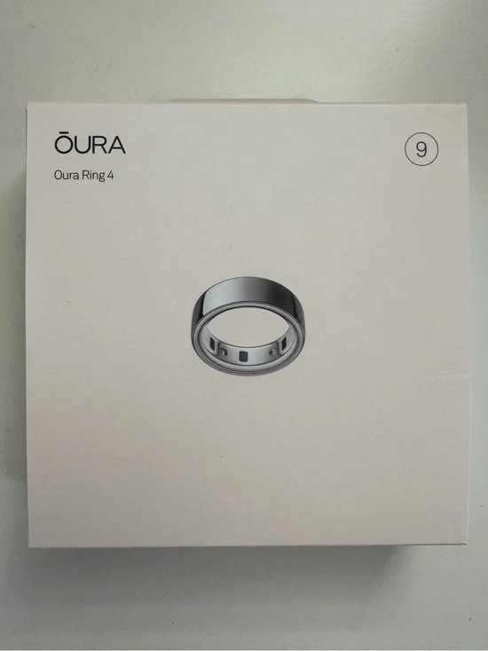 Oura Ring Case and Packaging in Silver Gray