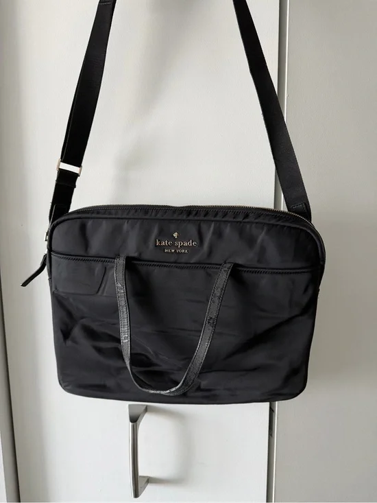 Kate Spade - Black Nylon Laptop Messenger Bag
