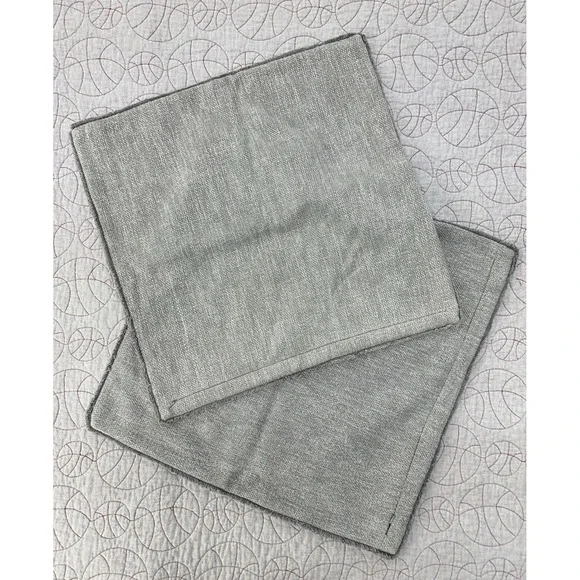 Pottery Barn Willa Textured Fringe Pillow Cover‎ Gray 22