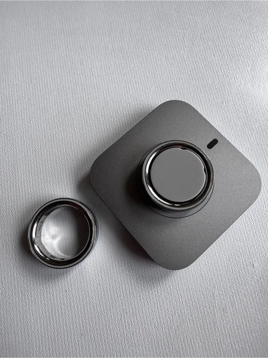 Oura Gray Magnetic Ring Accessory with Silver Accent