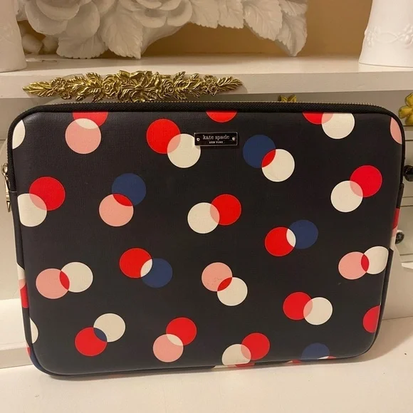 KATE SPADE New York Polka Dot Zippered Laptop Tablet Notebook Case Sleeve Cover