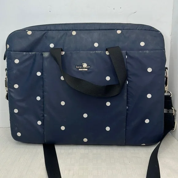 Kate Spade Celebration Dot 15 Inch Laptop Commuter Bag- Rich Navy